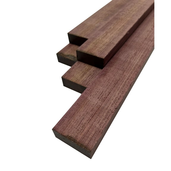 Purpleheart Lumber Board Combo 3/4" x 2" (5 Piece ) | 3/4" Lumber Boards | 3/4" Boards | Cutting Board Blocks