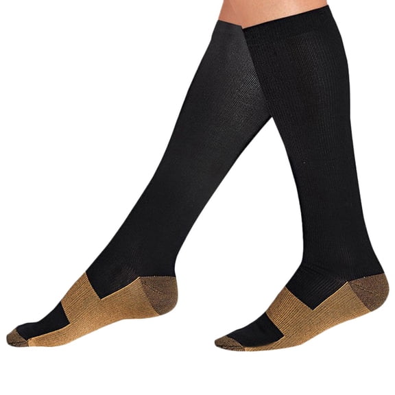 Puntoco Clearance Women&Men Compression Socks Are Best for Running Sports Medical Stockings Socks Black L/Xl(One Size)