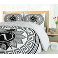 thumbnail image 5 of Ambesonne Retro Duvet Cover Set, Spartan, 2-Calking, Grey Black White, 5 of 7