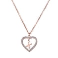 thumbnail image 3 of Collar de Mujer Corazón con Inciales LuckyLy, Modelo Adina rosa UNITALLA, 3 of 7