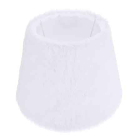 OUNONA Plush Lampshade Faux Fur Girl Room Light Decoration White