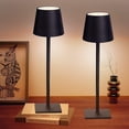 thumbnail image 1 of Ensemble de 2 Lampes de Table Noires Sans Fil, Hauteur Réglable, Lampe de Bureau à DEL à Batterie Rechargeable 5000 mAh, 1 of 1