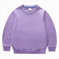 thumbnail image 2 of TOWED22 Kids Cotton Sweatshirt Basic Thin Long Sleeve Crewneck Pullover for Toddler and Girls Tops,3-4 Y, 2 of 4