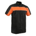 thumbnail image 5 of Milwaukee Leather MDM11673 Men's Black and Orange Button Up Heavy-Duty Work Shirt | Classic Mechanic Work Shirt 3X-Large, 5 of 7
