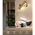 thumbnail image 3 of Luz de pared LED giratoria Luz de pared interior Lámpara de noche con base negra blanca cálida Aplicar al dormitorio Sala de estar Pasillo Escalera, 3 of 4