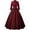 Wine, variant on Luxalzxs Victorian Rococo Dress for Women Vintage Medieval Gothic Court Dress 3/4 Sleeve Retro Princess Dress Maxi Dress Renaissance Ball Gown