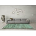 thumbnail image 3 of Ahgly Company Indoor Round Abstract Light Blue Modern Area Rugs, 3' Round, 3 of 4