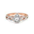 thumbnail image 3 of 3 Carat IGI Certified Pear Shape Lab Grown Diamond Engagement Ring | 14K Rose Gold | Lorene Twisted Shank Lab Diamond Ring | FG-VS1-VS2 Quality Friendly Diamonds, 3 of 5