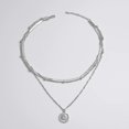 thumbnail image 4 of Collar con colgante de loto multicapa de plata.yt, 4 of 4
