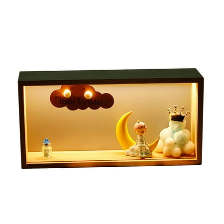 

Night Lights Clearance! Kiteke Bedside Light Box Home Bedside Decoration Empty Frame Doll Night Light Bedroom Decoration Light Box Usb Atmosphere Light Birthday Holidaygift Night Light*1