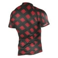 thumbnail image 2 of joogoo Red Checkered Black Pattern Men's Cycling Jerseys Mountain Bike Short Sleeve Tops 2XL, 2 of 7
