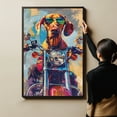 thumbnail image 6 of Vizsla Dog Poster Riding A Motorcycle - Vizsla Dog Canvas Wall Art For Bedroom Decor - Gifts For Men - Gifts For Men, 6 of 6