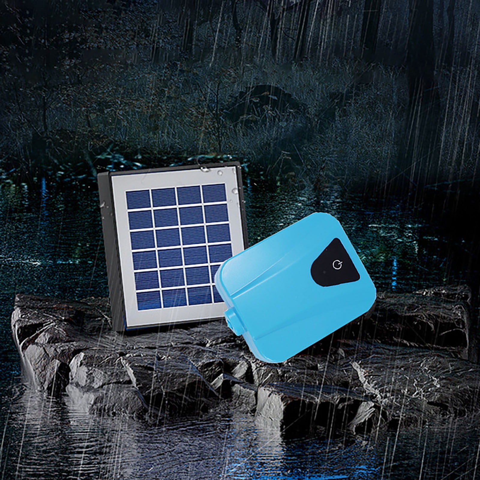 Fish Solar Water Filter Pump for Fish Pond, Solar Powered Waterproof USB Oxygenator Aerator Pump Oxygen for Outdoor Pool Pond