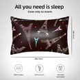 thumbnail image 4 of KLL Eiffel Tower Pattern Silk Pillowcase for Hair and Skin Standard Size 20"X 30" Soft Breathable Pillow Covers for Sleeping, 4 of 7