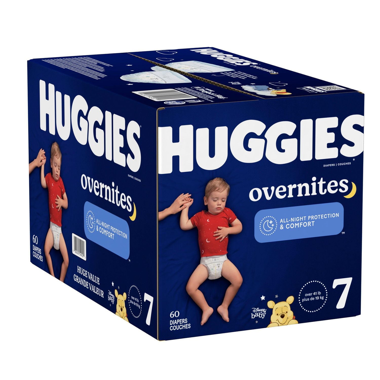 Huggies Overnites Nighttime Baby Diapers, Mega Colossal Pack, Sizes: 4-7, Sizes: 4-7 | 100-60 Count