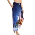 thumbnail image 2 of Sigee Lantern On Snow With Christmas Print Women's Soft Pajama Pants - Breathable and Comfortable Lounge Sleep Bottoms with Elastic Waistband and Pockets-Medium, 2 of 9