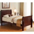 thumbnail image 2 of Alpine Furniture Contemporary/Modern Rubberwood Sleigh Bed, Queen, Cherry, 2 of 4