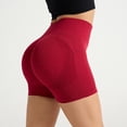 thumbnail image 3 of idosla Women's Naked Feeling Biker Shorts High Waisted Yoga Workout Running Spandex (Wine, XL), 3 of 4