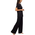 thumbnail image 5 of Women's Vanity Fair 90130 Beyond Comfort Short Sleeve PJ Set (Black S), 5 of 6