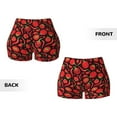 thumbnail image 5 of Vsdgher Tomatoes And Chili print Workout Shorts for Women Seamless Soft Smooth Gym Yoga Scrunch Active Exercise Fitness Shorts, 5 of 8