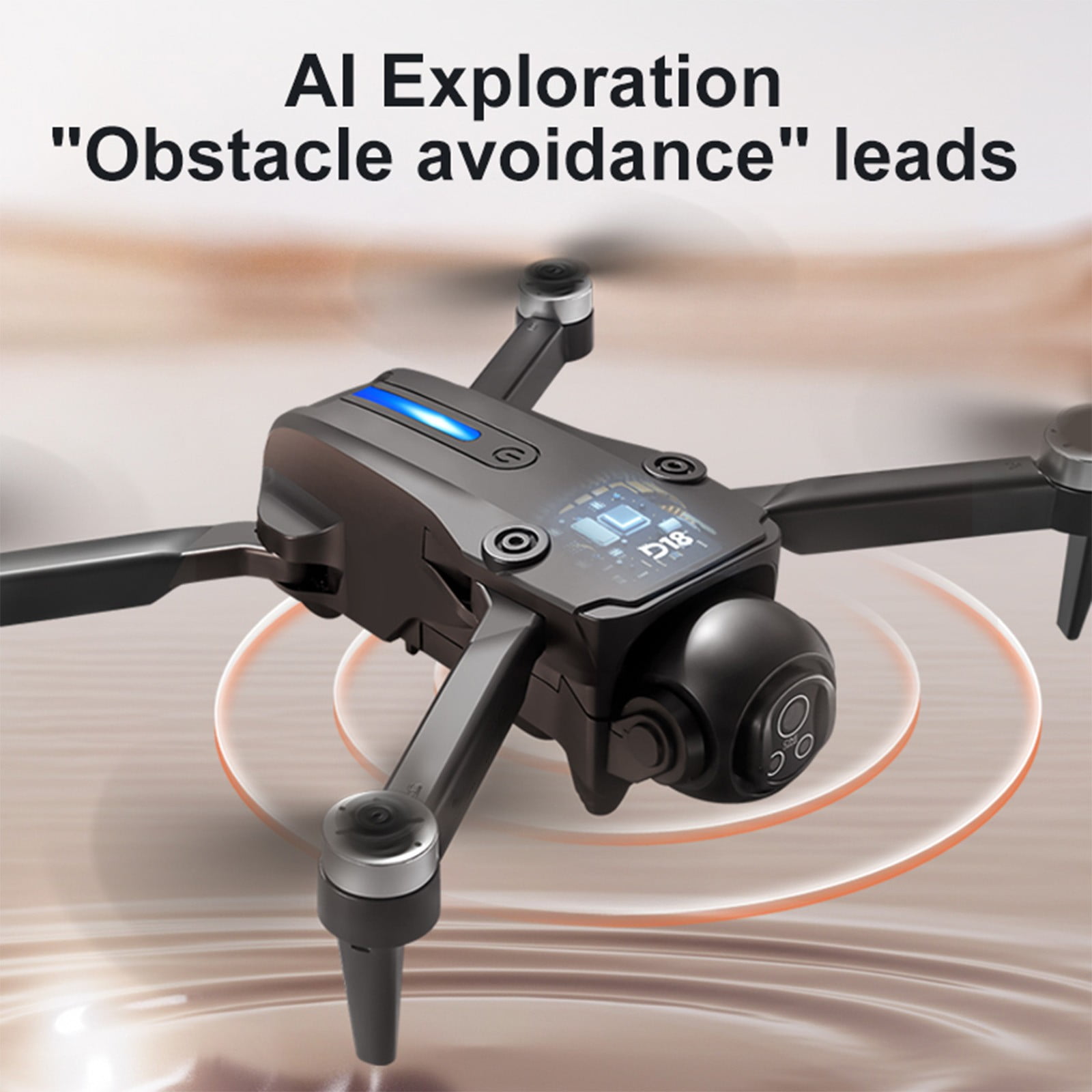 Drone with 150° ESC Dual Camera, 2.4G RC Quadcopte, One Click Takeoff And Landing, 360°stunt roll, Remote Control Toys Gifts for Boys