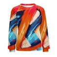 thumbnail image 7 of Abstract Oil Painting Womens Casual Crewneck Sweatshirt Long Sleeve Tops Cute Pullover Loose Fit, 7 of 7
