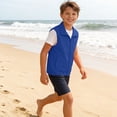 thumbnail image 6 of Jalioing Toddler Kids Outdoor Vest Boys Girls Solid Color Zip Up Collared Vest Casual Summer Travelling Vest with Pocket, 6 of 8