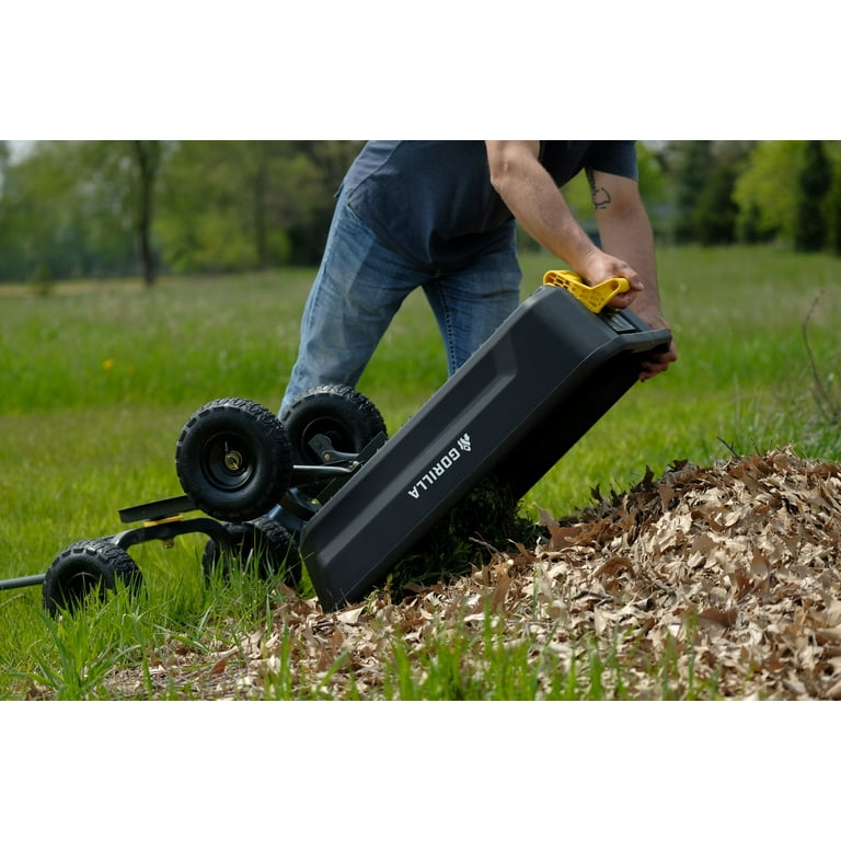 Gorilla Carts 4 Cu. ft. Poly Garden Dump Cart, 600 lbs