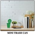 thumbnail image 3 of Raindrops 10Pcs Compact Green Desktop Trash Cans Plastic with Lid for Office Study and Party Use, 3 of 6