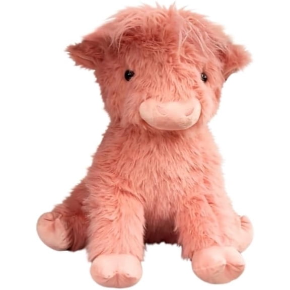 Highland-Cow Stuffed Animal, 2026 New Weighted Highland-Cow Plush Toy, Cute Fluffy-Cattle Gifts, Realistic Highland Cattle Plush Figure, Stuffed Animals Toy for Holiday Birthday Gifts