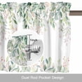thumbnail image 6 of Rattails Leaves Valance Curtain Vines Plants Branch Gradient Watercolor Window Valances Rod Pocket Short Curtains Window Treatments for Kitchen Bedroom Bathroom Laundry 60" x 14", 6 of 9