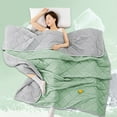 thumbnail image 6 of Qocolhg Solid Color Conditioning Quilt, Lightweight Summer Comforter Cooling Blanket for All Season Use, Machine Washable, Bedding Soft Coverlet Cooling Quilts for Hot Sleepers, 39x59 inch, Green, 6 of 6