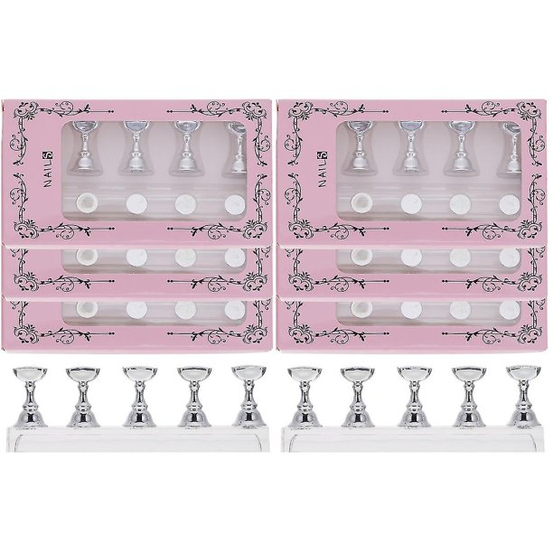 40 piezas de soportes de exhibición de uñas JINMJMXG de plástico para practicar puntas de uñas