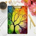 thumbnail image 7 of FMSHPON Rainbow Tree of Life Clipboard Hardboard Wood Nursing Clip Board and Pull for Standard A4 Letter 13x9 inches, 7 of 7