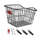 thumbnail image 1 of Cesta trasera para bicicleta, cesta para portaequipajes de bicicleta de alambre de hierro, portaequipajes portátil para bicicleta, cesta para biciclet Negro sin tapa, 1 of 9
