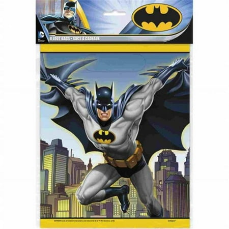 Unique Industries Batman Birthday Party Bags, 8 Count