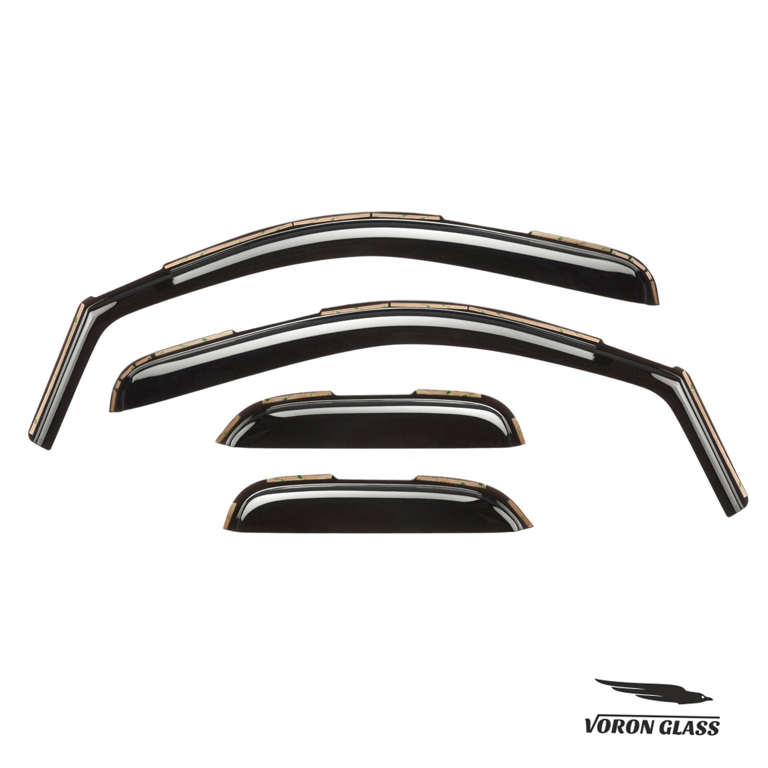Voron Glass in-Channel Extra Durable Rain Guards for Trucks Chevrolet (Chevy) Silverado 2007-2013 Extended Cab, Window Deflectors, Vent Window Visors, 4 Pieces - 200620