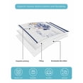 thumbnail image 5 of Coastal Navy Full Size Down Alternative Comforter, Lightweight Comforter Quilt Bedding Set with Pillow Shams Blue Starfish Coral Nautical Striped All Seasons Bed Comforter Duvet Insert 78"x90", 5 of 7