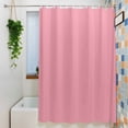 thumbnail image 3 of Pink Waterproof Shower Curtain, Large 72"x84" Washable Polyester Fabric Shower Curtains for Bathroom, Pure Pink Decorative Bathtub Curtain Sets with Hooks, 3 of 9