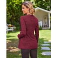 thumbnail image 4 of Ekouaer Women's Maternity Shirts Long Sleeve Pregnancy Tops Casual Ribbed Knit Winter Pregnant Blouses, 4 of 6