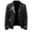 Black, variant on IROINNID Men's Faux Leather V-Neck Notch Lapel Long Sleeve Solid Color Leisure Autumn Winter Motorcycle Jacket Coat Outwear & Jackets