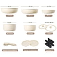 thumbnail image 3 of Batería de Cocina Ceramica de 15 Piezas con Mango Desmontable y Tapa, Juego de Ollas y Sartenes Antiadherentes con Alfombrilla para Sartén, 3 of 9