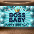thumbnail image 6 of Polka Dot Balloons Birthday Banner Crown Boss Baby for Baby Party Kids Celebration Indoor Decoration, 6 of 7