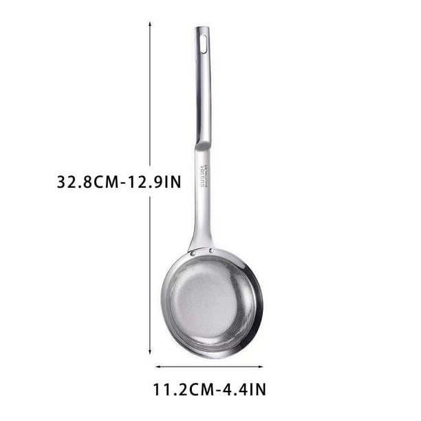 Cuchara antigoteo de acero inoxidable, espumadera de cocina, cuchara con filtro de aceite para separar la grasa, la espuma y las impurezas, colador para sopa para cocinar en casa.