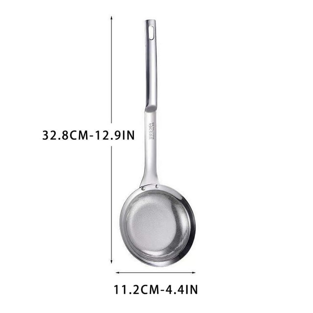 Stainless Steel Oil Skimmer Kitchen Filter Spoon Fat Separator Strainer Sieve Tool for Cooking Soup Sauce Removal Floating Foam