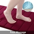 thumbnail image 3 of Memory Foam Bath Mat Rug, 24" x 16", Ultra Soft and Non-Slip Bathroom Rugs, Water Absorbent and Machine Washable Bath Rug for Bathroom, Shower, and Tub, Burgundy, 3 of 6