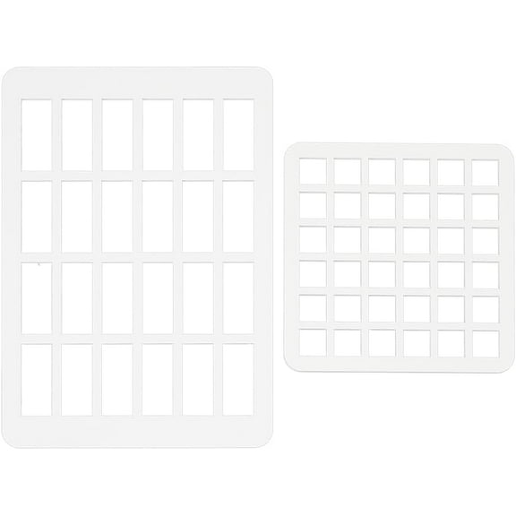 2pcs Rectangle Swatching Template Stencil Acrylic Drawing Stencils Paint Stencils for Fabric Walls Crafts Arts Paper Home Decoration 8.26x5.7 Inch