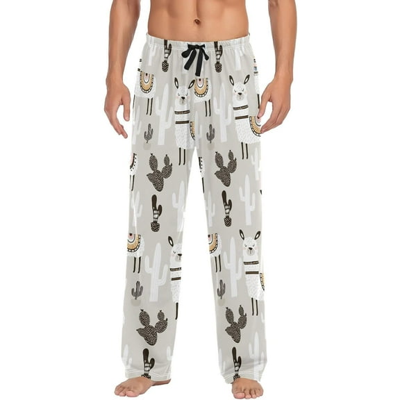 GZHJMY Elegant Desert Camel Men's Pajama Pants, Soft and Comfortable Lounge Sleep Bottoms with Pockets, Men's Sleepwear with Custom Print, X-Large