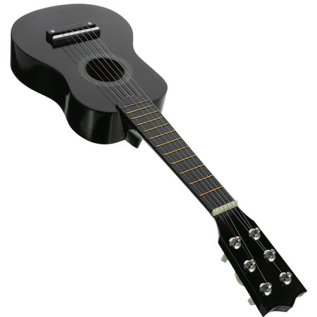 Pawsdot Black Wooden Acoustic Guitar for Beginners with Comfortable Grip and Quality Sound