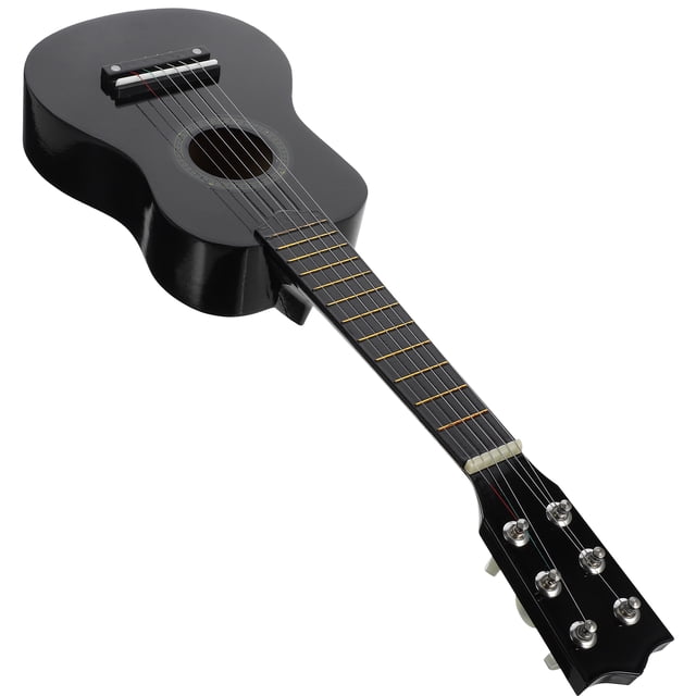 FONWILYO 1Set Music Enlightenment Black Wood Guitar Shaped Instrument for Beginners